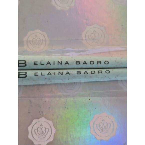 Elaina Badro Divine Duo Set w/ Angled & Blending Brushes ~ Shades of Green ~New - Picture 8 of 8